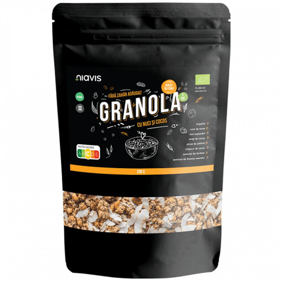 Eco Granola avec noix et noix de coco, 200g, Niavis