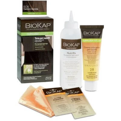 Biokap nutricolor delicate 5.05 hazelnootbruine kleurstof tube + flesje