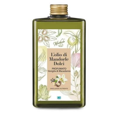 Huilerie zoete amandelolie geparfumeerd vanille & macadamia 300 ml