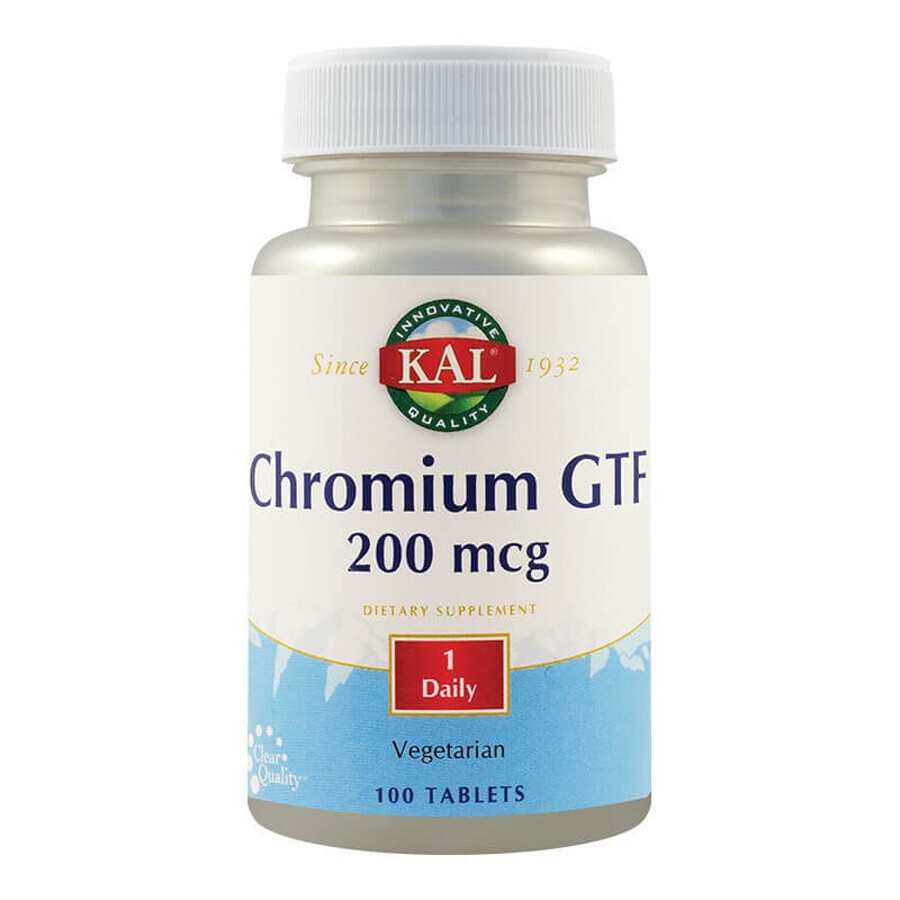 Chrome GTF 200mcg Kal, 100 comprimés, Secom