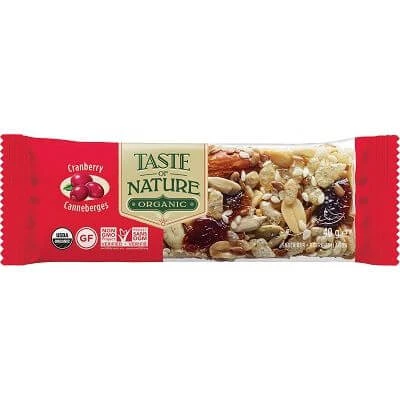 Taste of organic nature vegan biologische cranberry reep 40 g