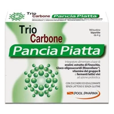 Triocarbone Platte Buik 10 zakjes van twee delen 4 g
