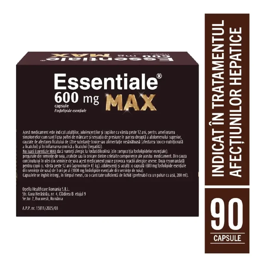 Essentiale MAX 600 mg, 90 capsules, Sanofi