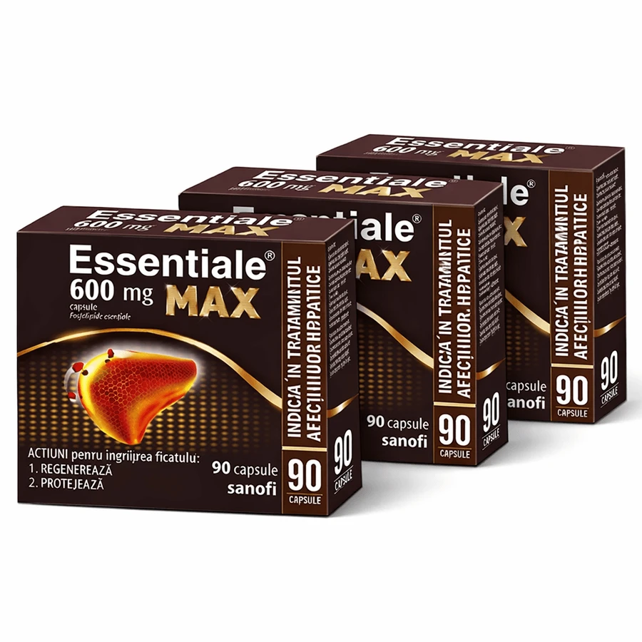 Essentiale MAX 600 mg, 3 x 90 capsules, Sanofi