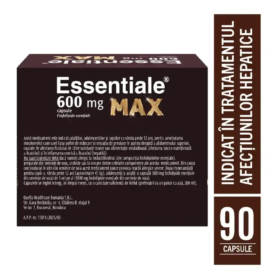 Essentiale MAX 600 mg, 3 x 90 capsules, Sanofi