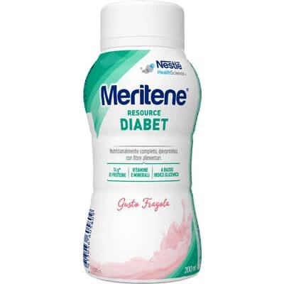 Meritene bron diabet aardbei eiwitrijke voeding 28 vitaminen en mineralen 200 ml