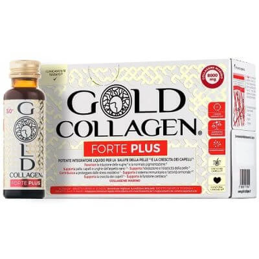 Gold collageen forte plus 10 flesjes 50 ml 8g collageen