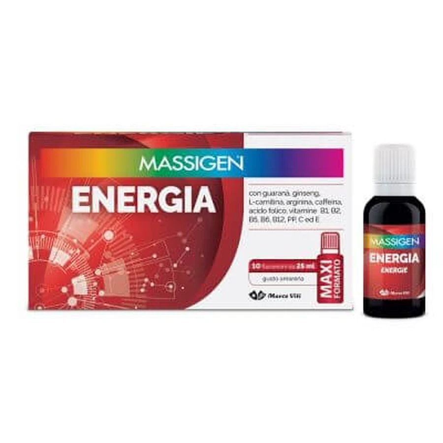 Massigen energy 10 flesjes van 25 ml