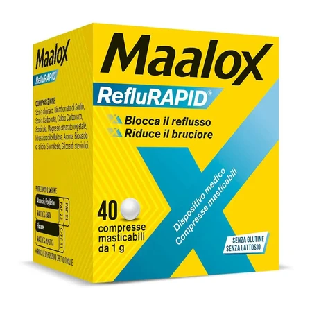 Maalox reflurapid 40 chewable tablets