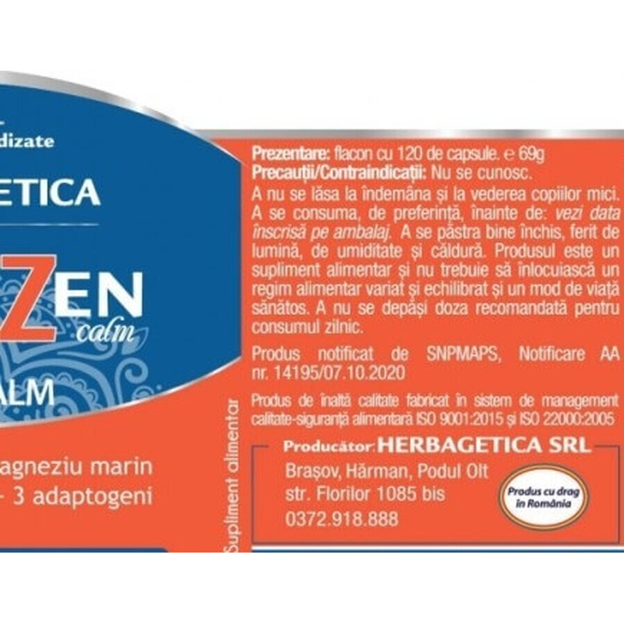 Magnezen Stres Calm, 120 capsules, Herbagretica