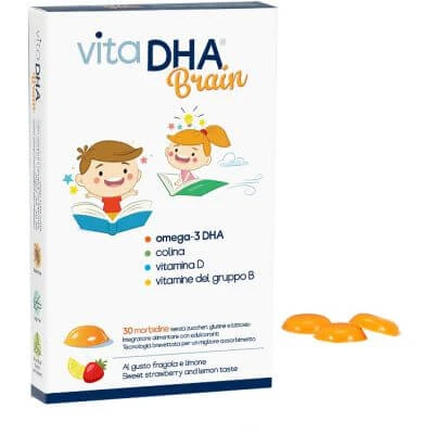 Vitadha brain 30 softies met aardbeien- en citroensmaak