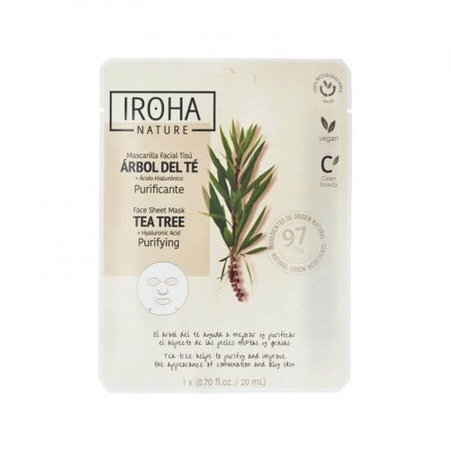 Maschera viso idratante al Tea Tree, 1 pz, iroha