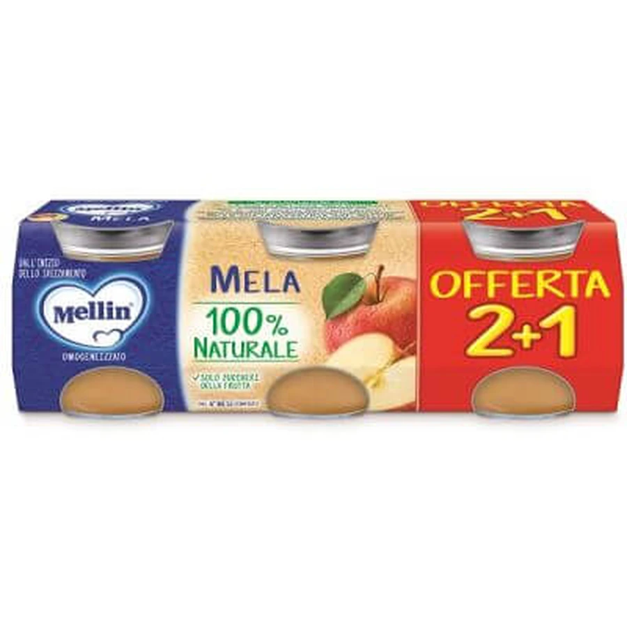Mellin homogenized apple 3pcs of 100 g