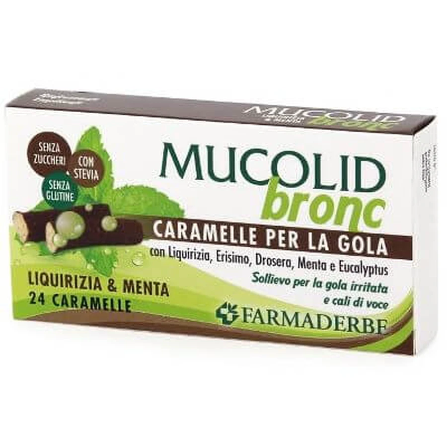 Mucolid bronc mint & licorice 24 Bonbons