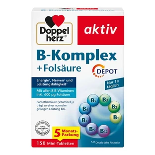 Doppelherz complejo B+ácido fólico comprimidos 150 unid.