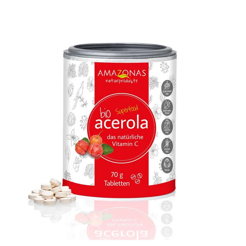 Amazon Acerola biologische natuurlijke vitamine C zuigtabletten 70 g