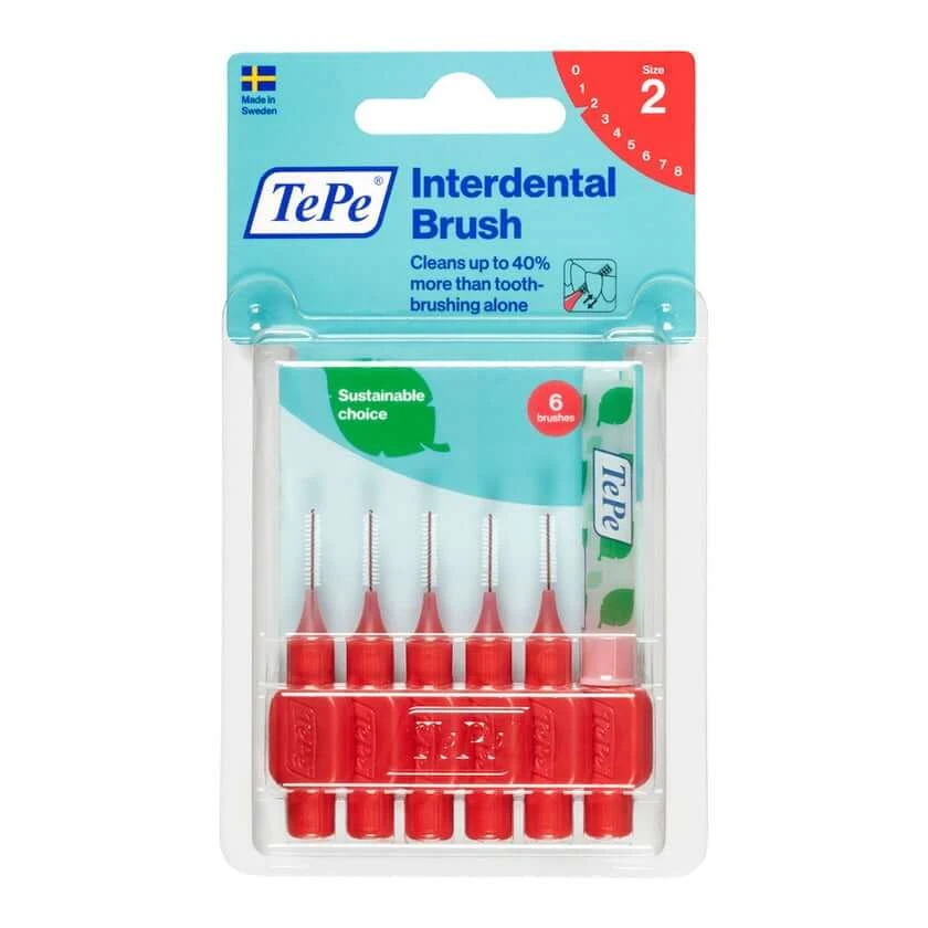 TEPE Hoekige interdentale rager 0,5 mm rood 6 st.