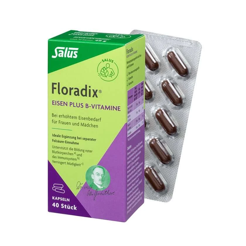 Floradix IJzer plus B-Vitaminen Capsules 40 Capsules