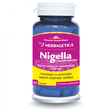 Nigella chimen negru, 60 capsule, Herbagetica