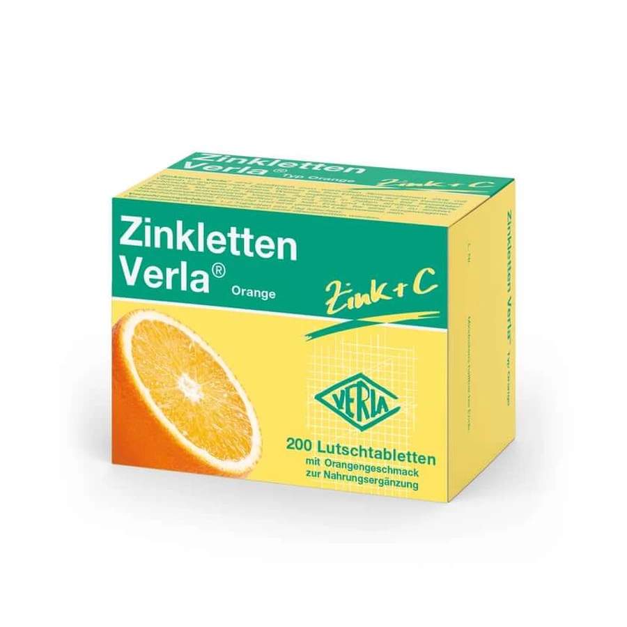 Compresse di zinco pastiglie di arancia Verla 200 St.