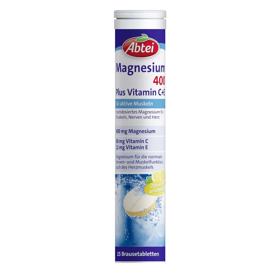 Abadía Magnesio 400 Plus Vitamina C + E 15 St