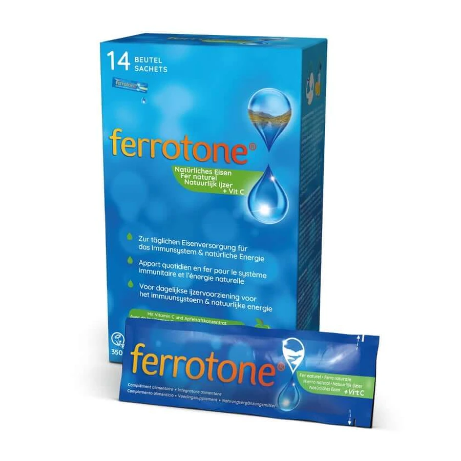 Ferrotone ijzer met appelconcentraat en vitamine C 14X25 ml