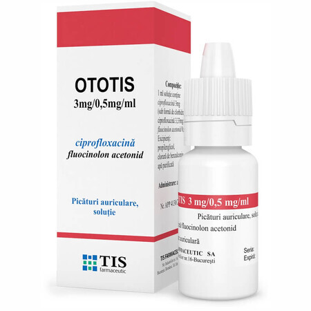 Solution auriculaire Ototis, 10 ml, Tis Pharmaceutical