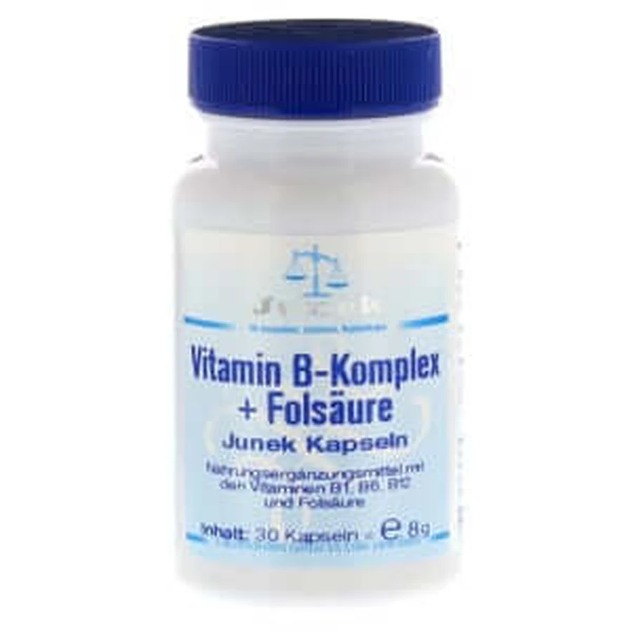 Vitamine B Complex+foliumzuur Junek Capsules 30 Capsules