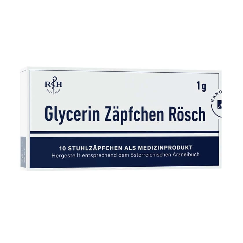 Glycerine zetpillen Rösch 1g 10 st.