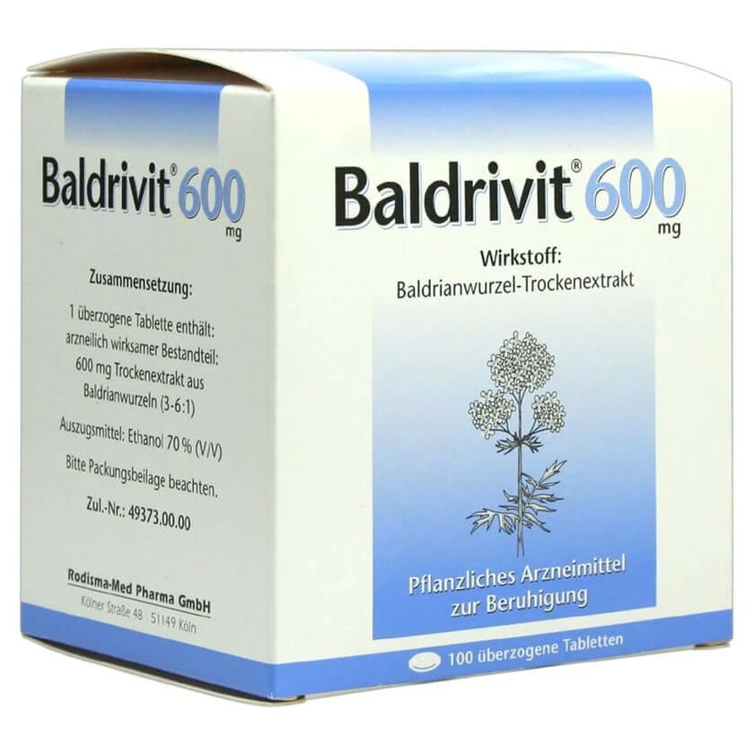 Baldrivit 600 mg omhulde tabletten 100 St