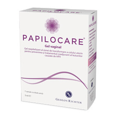 Papilocare Vaginale Gel, 7 canules, Gedeon Richter