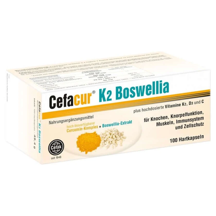 Cefacur K2 Boswellia cápsulas duras 100 Cápsulas