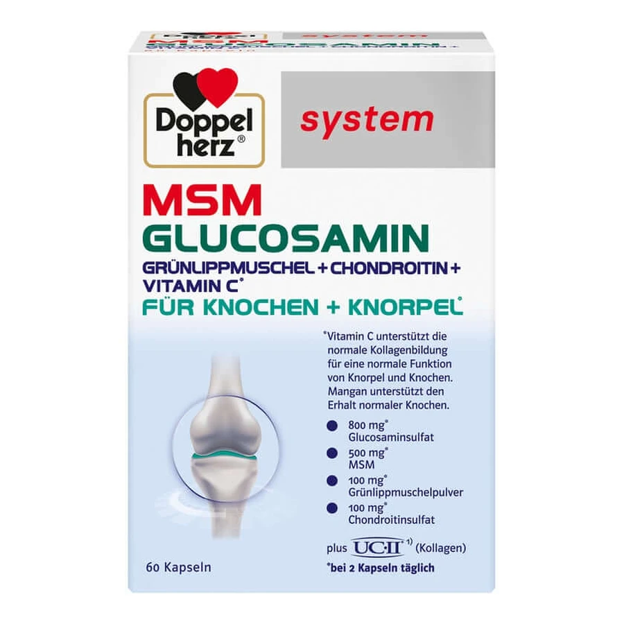 Double Heart MSM Glucosamine system Capsules 60 Capsules