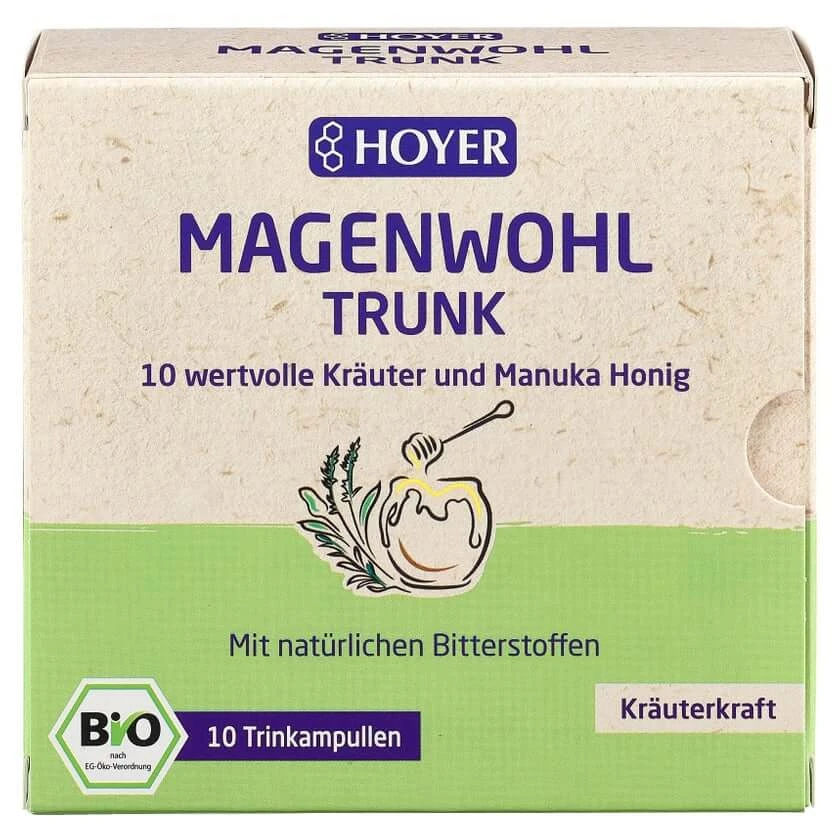 HOYER Magenwohl Stam Biologisch Drinken Ampullen 10X10 ml