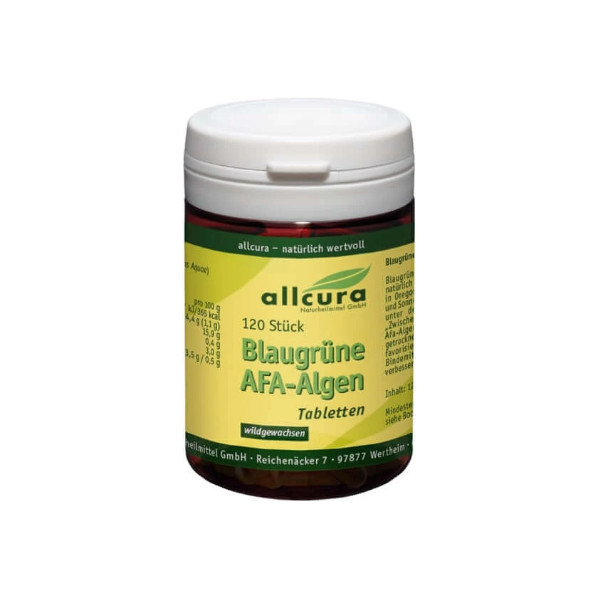 allcrua AFA Algen 250 mg blauwgroene tabletten 120 St