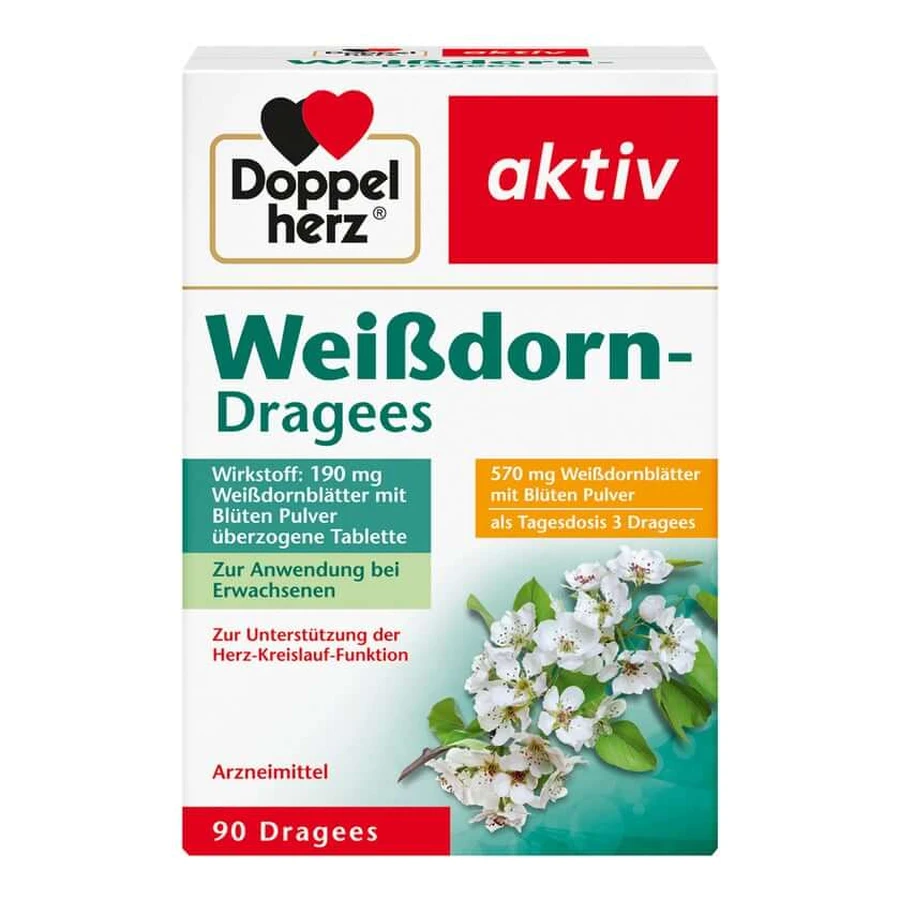 Pastylki do ssania Double Heart Active Hawthorn 90 kapsułek: ceny i cechy