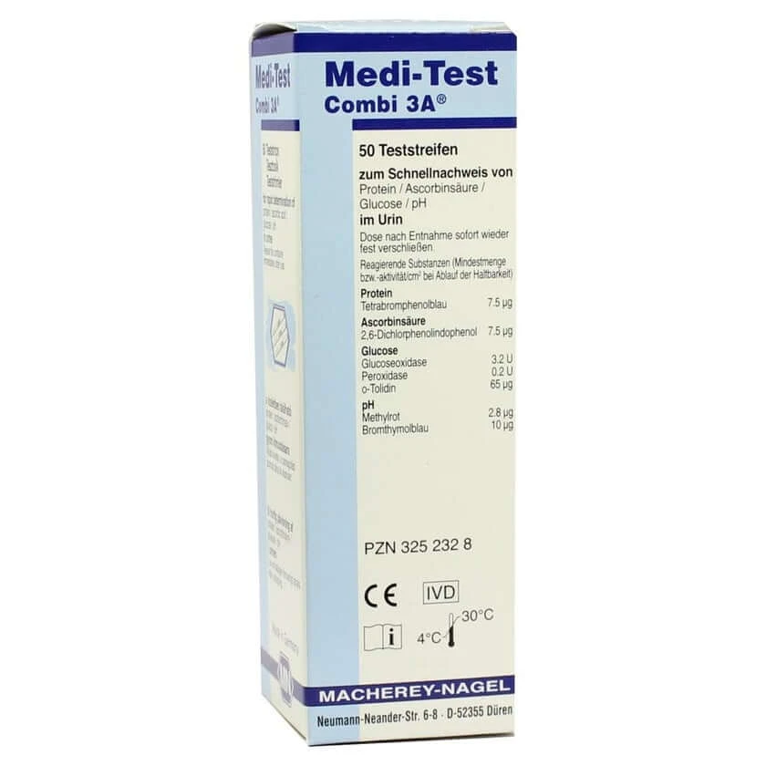 Medi-test Combi 3A teststrips 50 stuks.