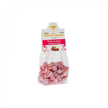 Perle al miele di lampone e ciliegio, 100 g, Albina Carpatina