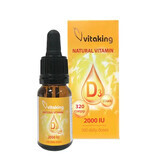 Vitamin D3 natural drops, 2000IU, 10ml, Vitaking