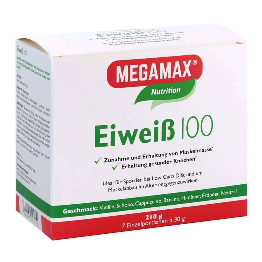 MEGAMAX Eiwit 100 Mix-Combinatie 7X30 g