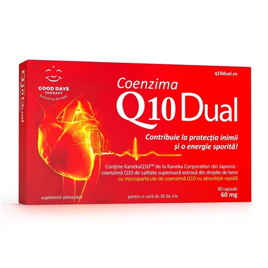 Co-enzym Q10 Duaal 60 mg, 30 capsules, Good Days Therapy