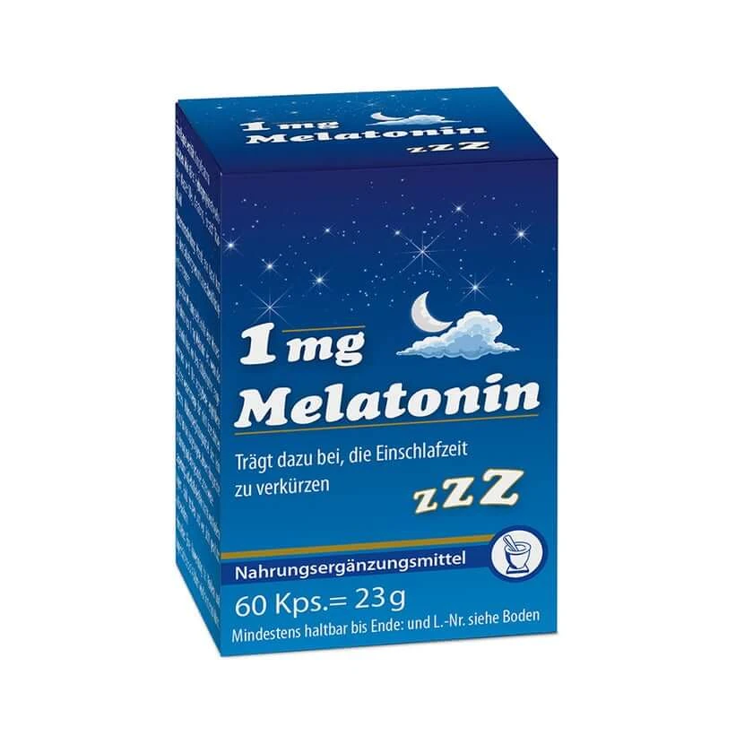 Melatonine 1 mg capsules om in slaap te vallen 60 Capsules
