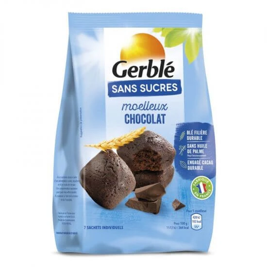 Glucoregul Madlene zachte chocoladekoekjes, suikervrij, 196g, Gerble