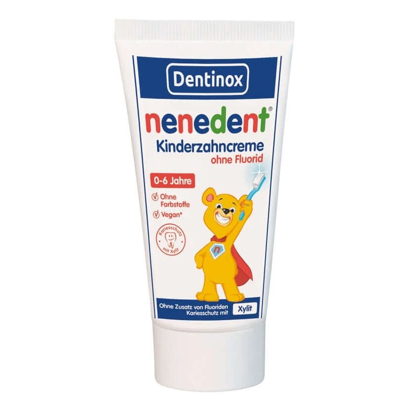 nenedent kindertandpasta zonder fluoride 50 ml