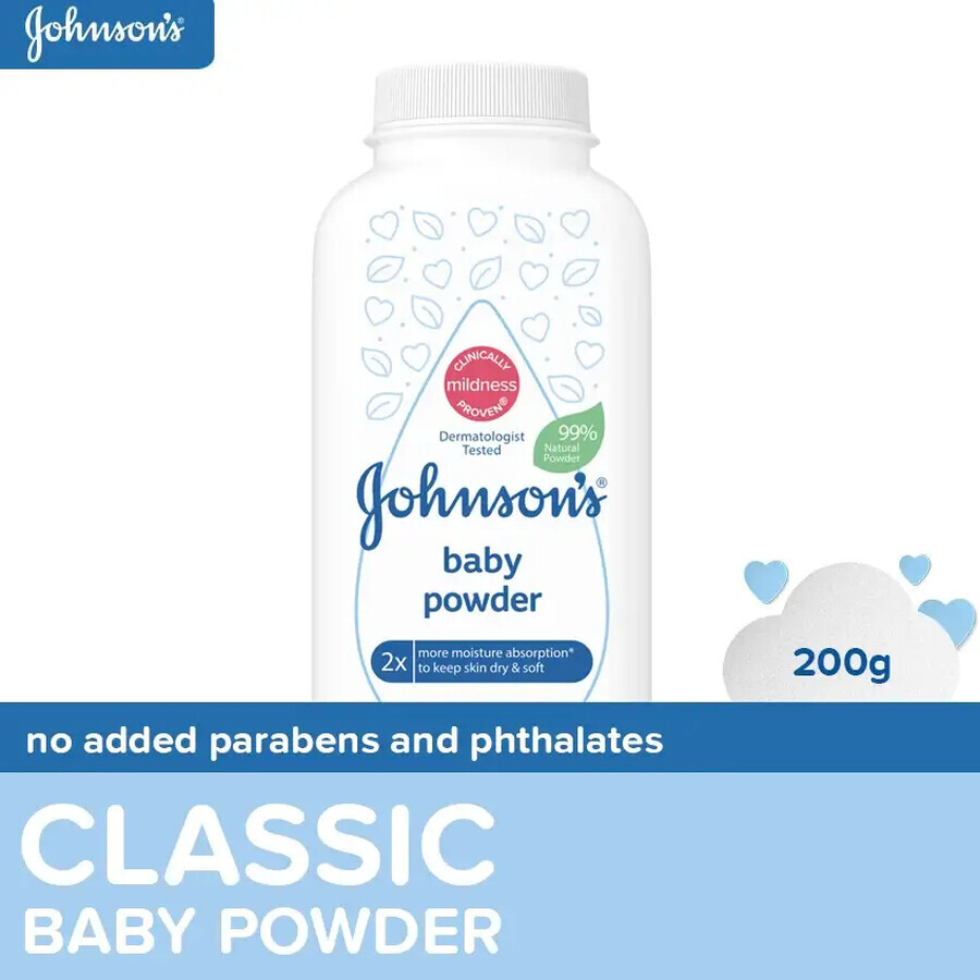 Talkpoeder, 200g, Johnson's Baby