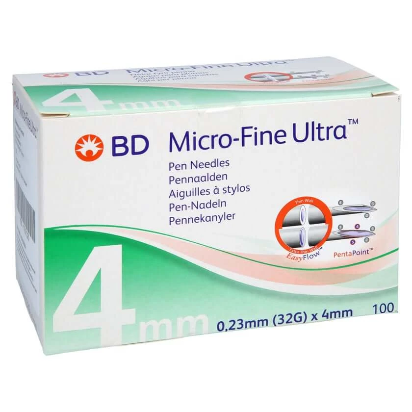 BD Micro-fine Ultra pennaalden 0,23x4 mm 100 stuks.