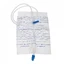 Urine bag with valve for evacuation 2000ml, 1 piece, Euromed