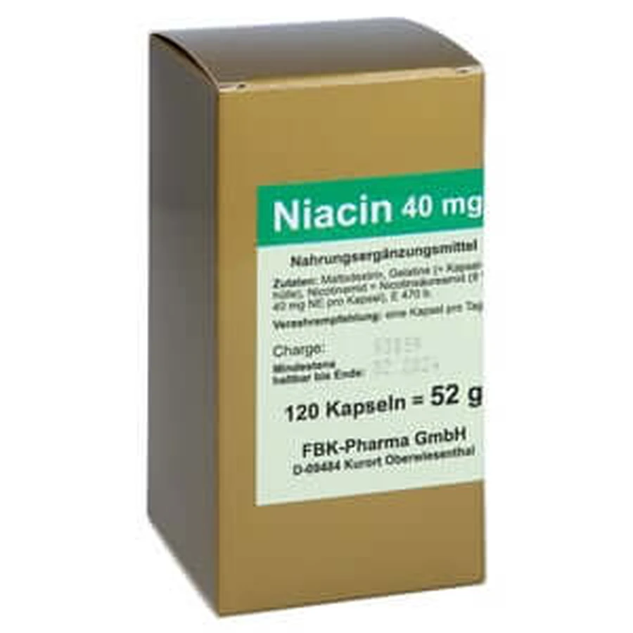 Niacine 40 mg per capsule 120 St