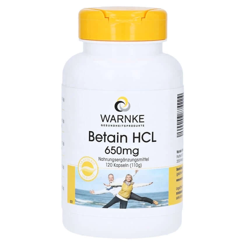 Betaïne HCL 650 mg capsules 120 Capsules