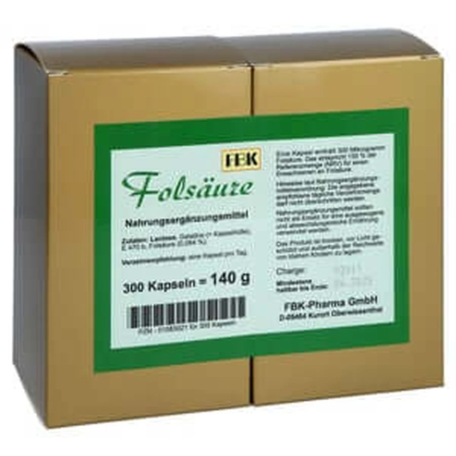 Folic acid capsules 300 pcs